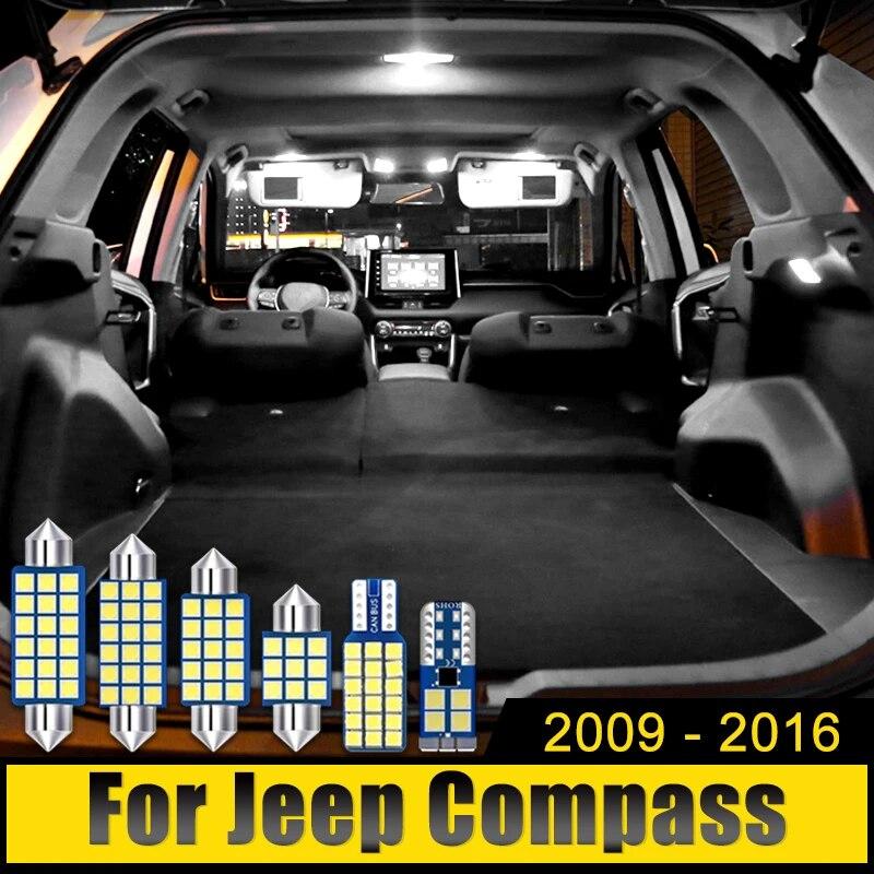 

Для Jeep Compass 2009 2010 2011 2012 2013 2014 2015 2016 4 шт. светодиодные автомобильные лампы внутренние купольные лампы для чтения лампы багажника аксессуары