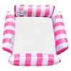 Inflatable Four-Tube Mesh Lounge Chair: Striped Hammock-Style Floating Bed for Water Recreation