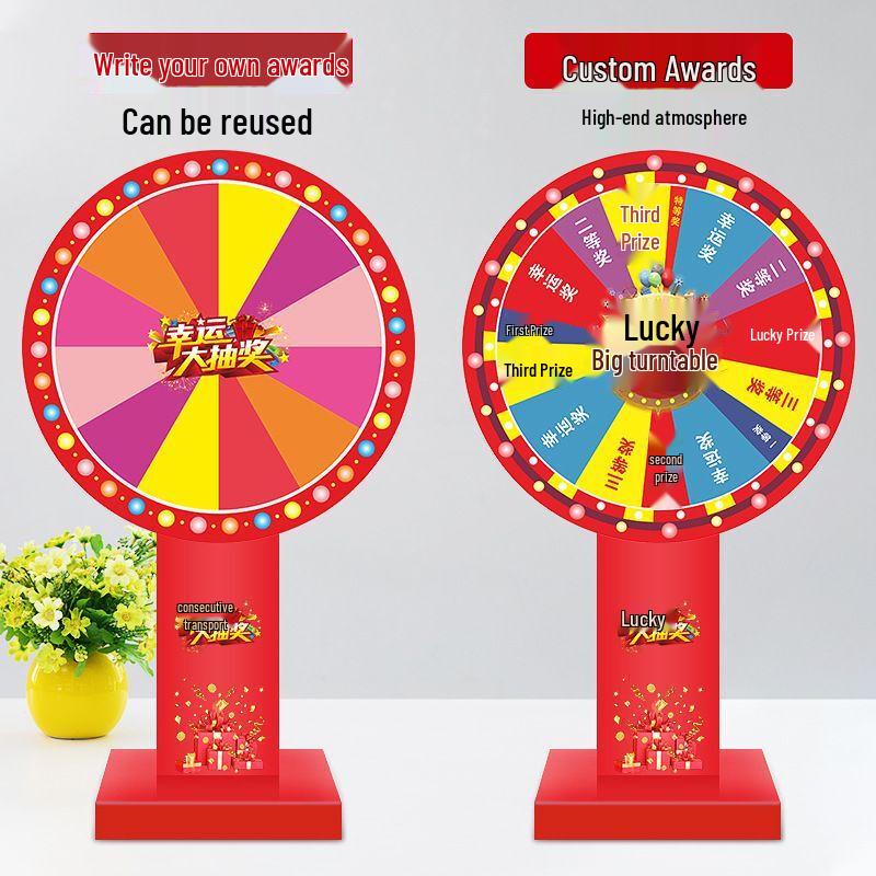 Giant Lucky Draw Spin Wheel with Wooden Stand