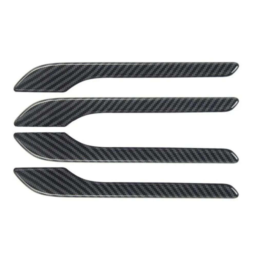 4 ks samolepek na boční kliky dveří z uhlíkových vláken, dekorační lem, překryvný kryt pro Tesla Model 3 Y, příslušenství, vodotěsné