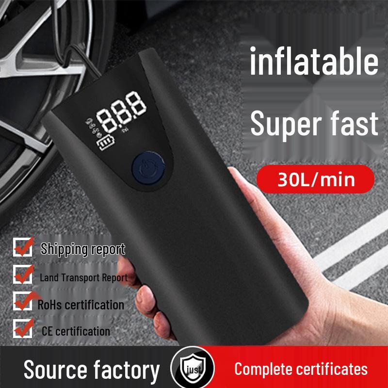 Portable High-Power Digital Car Air Pump with Wired Display