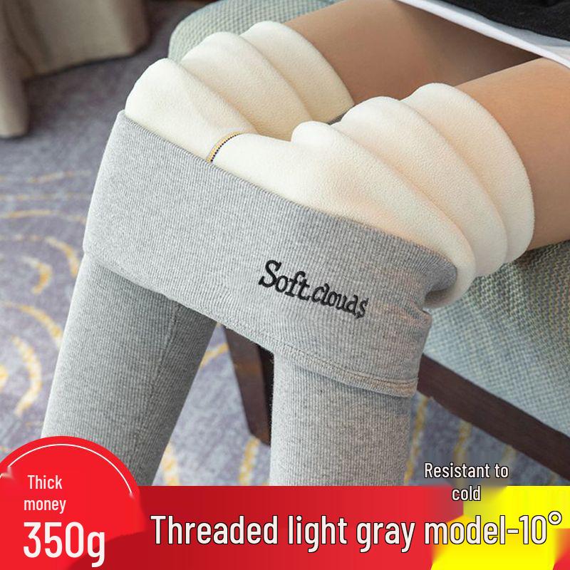 Superdicke Winterleggings für Damen, gefüttert mit Lammwolle, hoher Bund, 800g, Übergröße.