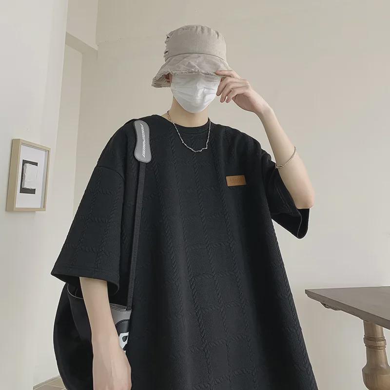 Kayısı Dokulu Bükümlü Erkek Kısa Kollu Tişört - Niş Tasarım, High Street Moda