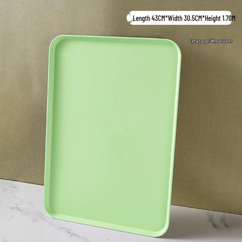 Rectangular Plastic Tea and Snack Tray for Home, Hotel, or Restaurant Use