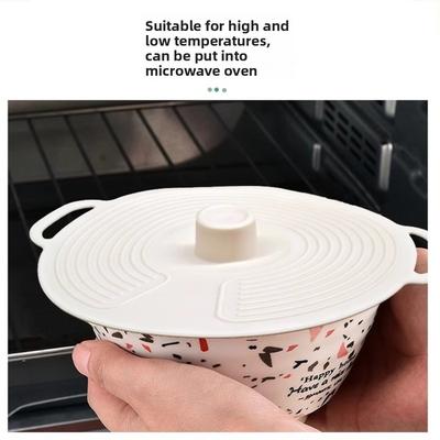 Couvercle de pot en silicone anti-poussière portable anti-éclaboussures couvercle de bol étanche anti-éclaboussures réutilisable couvercle d'huile pour micro-ondes réfrigérateur