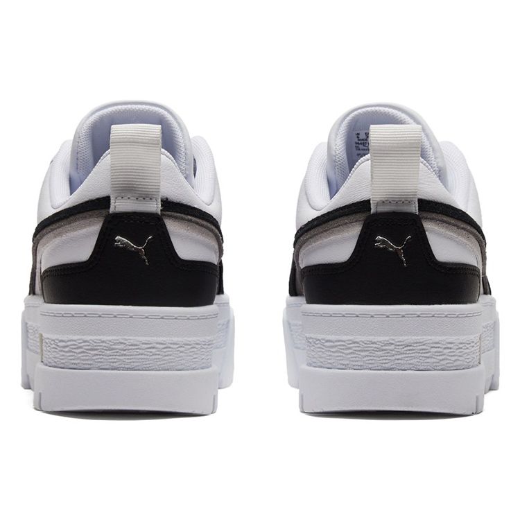 Puma Women's Mayze Platform Sneakers White Black 384871-02