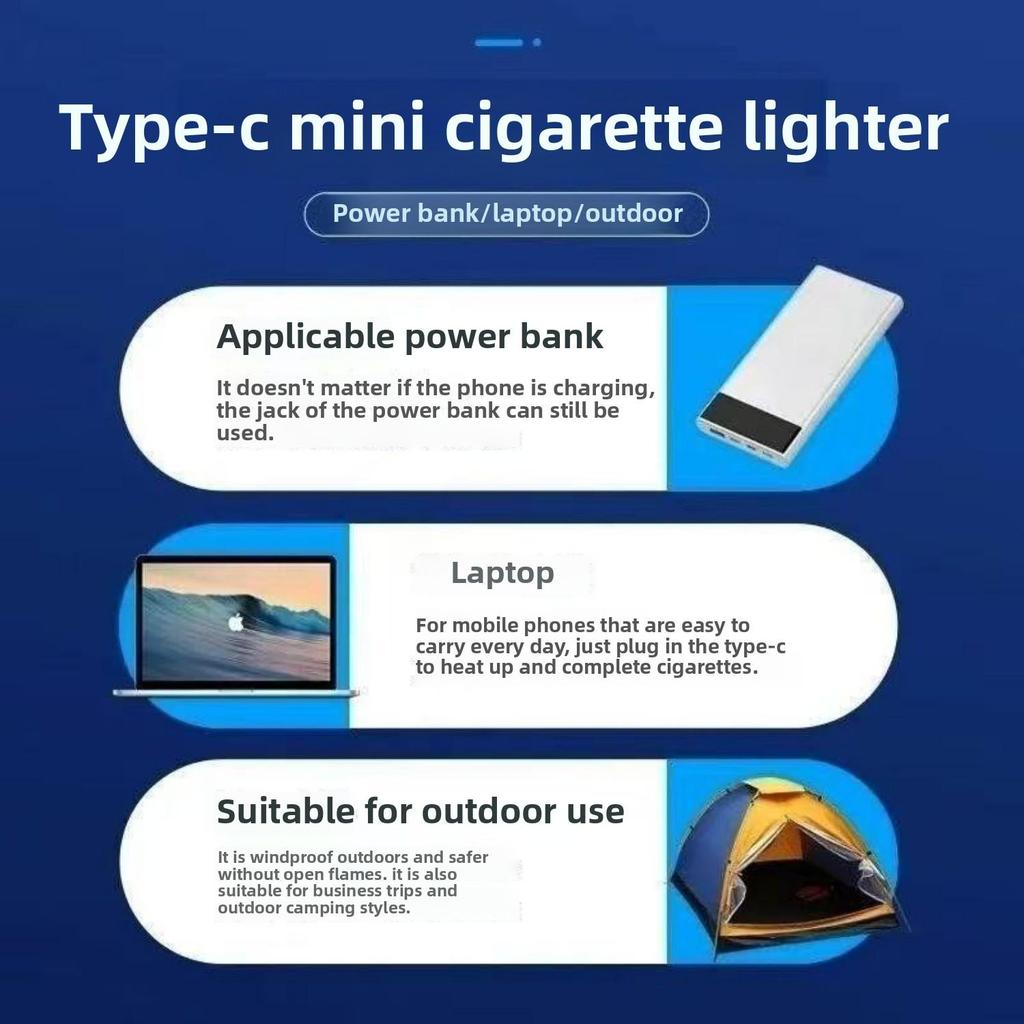 USB-C Mobile Phone  Lighter, Type-c Mobile Phone Lighter, Keychain Portable Lighter.