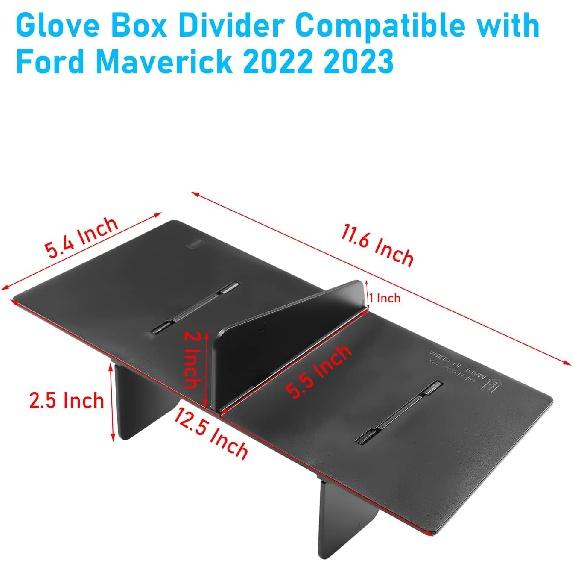 Jaronx Compatible with Ford Maverick Glove Box Organizer 2022 2023 2024,Insert Glove Box Divider for Ford Maverick, Center Console Organizer Storage