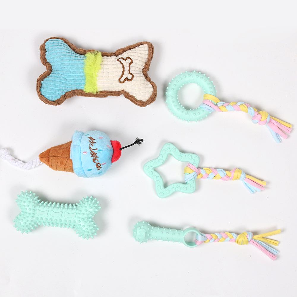 Cross-Border Pet Chew & Teaser Toy for Dogs & Cats – Teething, Training, Amusement: Small Dog Cloth Rope Knot.