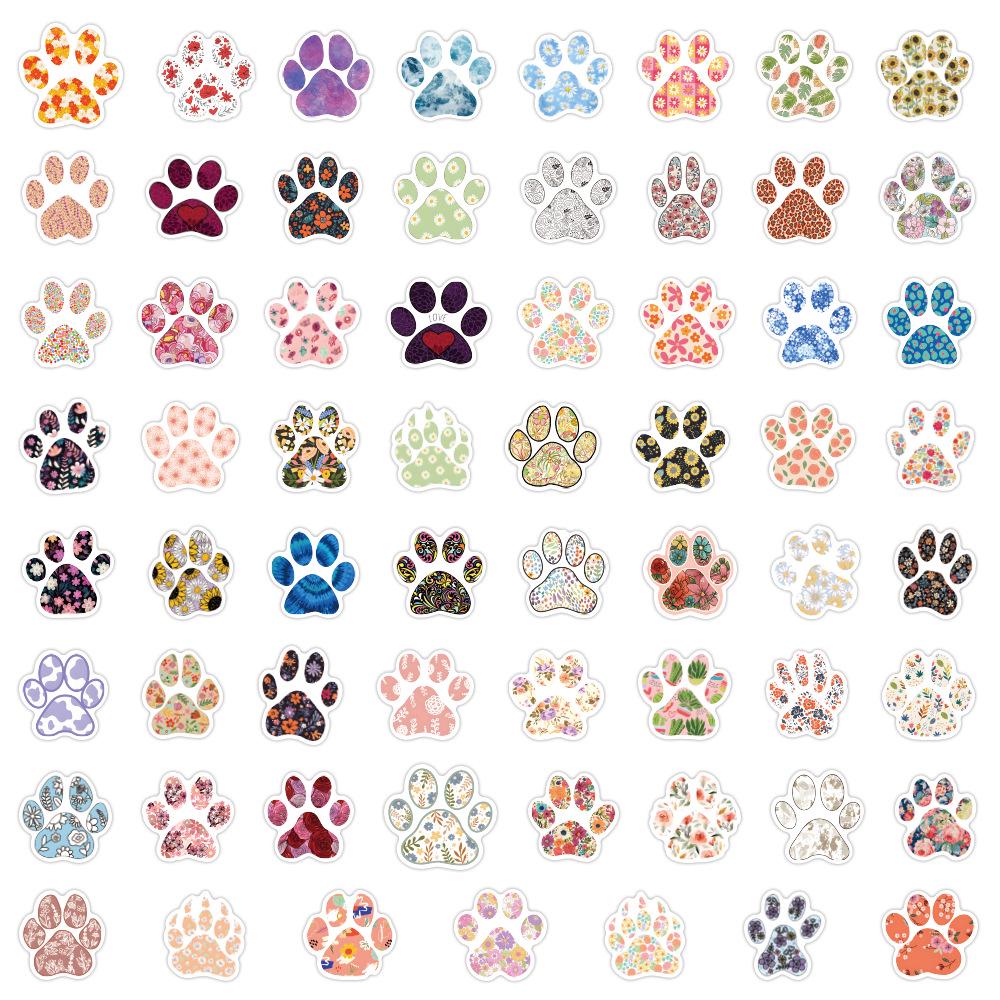 60 Animal Flower Paw Graffiti Stickers for Cars