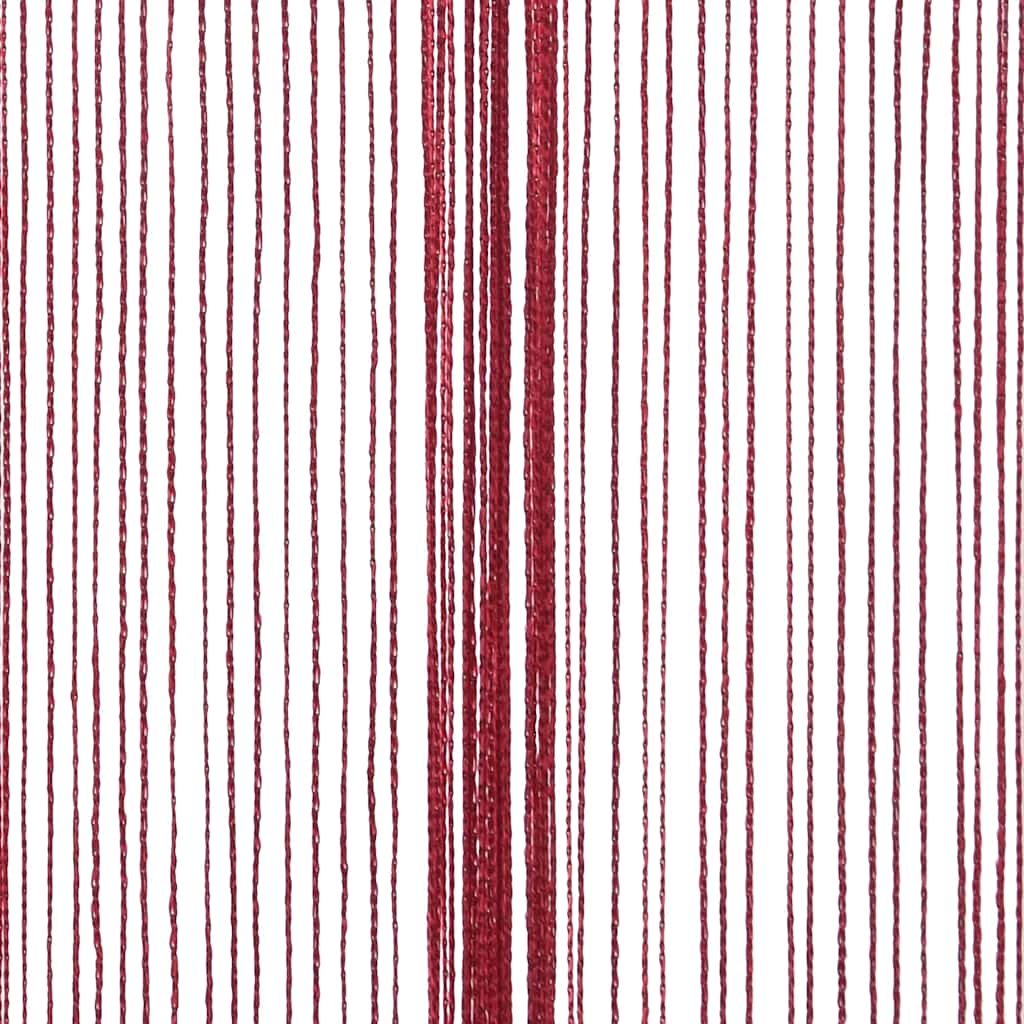 Vidaxl Zasłony Sznurkowe, 2 Sztuki, 100 X 250 Cm, Burgundowe