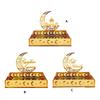 Eid Tray Moon Temple Food Holder Acrylic Ornament for Islamic Muslim Table Decoration Ramadan Party Candy Food Supplies