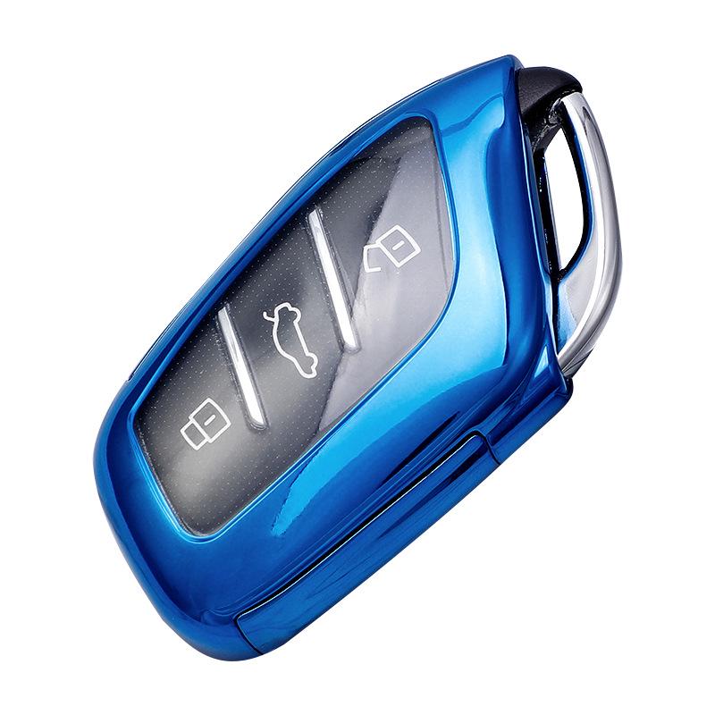 TPU Car Key Case for Roewe RX5/RX3 and MG HS - Two-in-One Key Shell Cover
