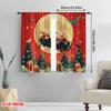 2 Stück, 2D-Flachdruck Minimalistische Vorhänge Weihnachten Vögel Mond Nacht (3) Vielseitiges Polyester (ohne Stange) Außendekorationen