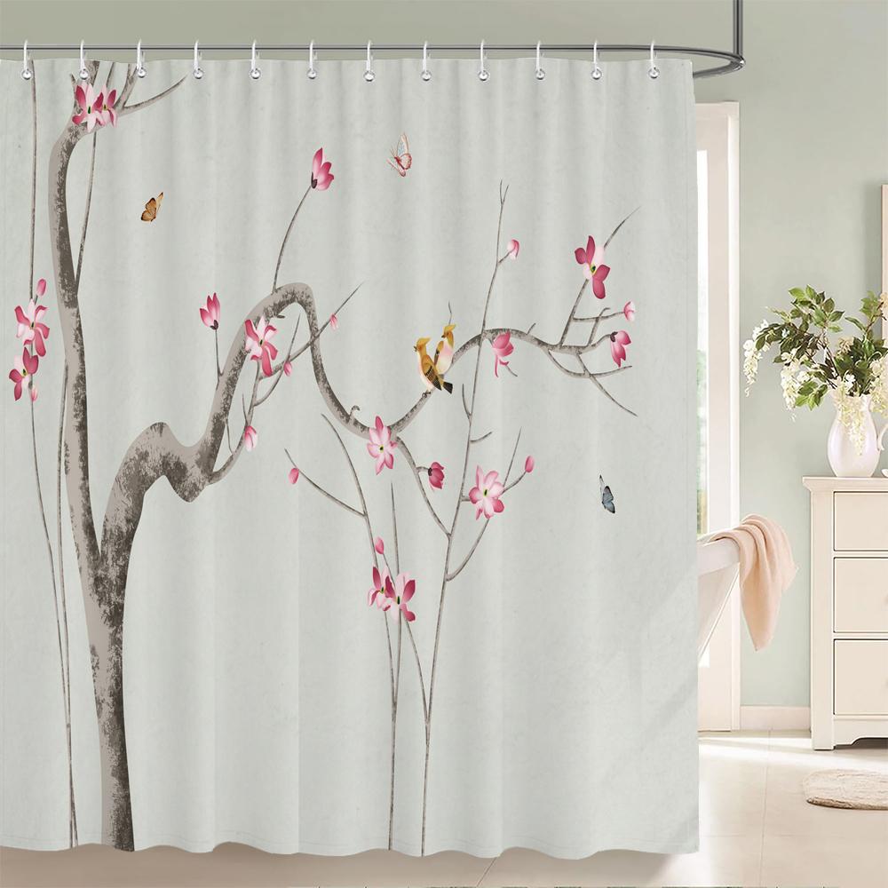 

Waterproof Polyester Fabric Shower Curtains Japanese-Style Printing Bathroom Curtains For Home Decoration Curtain W60H190(CM)-1 Pcs