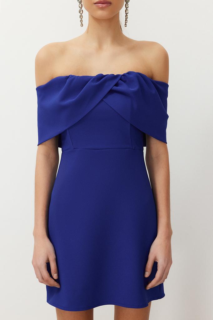 Damenkleid Neue Saison Mode Saks Carmen Kragen Gewebt Elegant Abendkleid