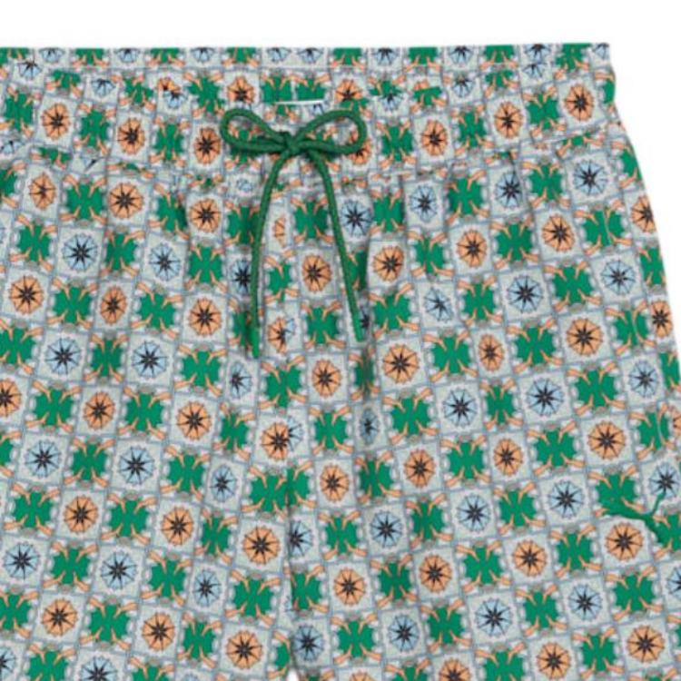 Puma Prep Aop All Over Print Comfortable Lace-Up Casual Shorts Unisex Shorts Green 627954-86
