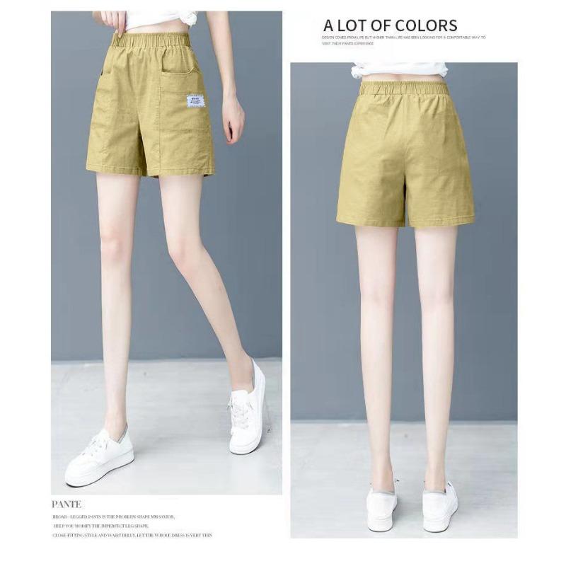 Summer Shorts Women's High Waist Wide Leg Pants Thin Loose Fifth Pants Ins Fashion Leisure Sports Commute