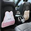Universal Car Cartoon Animal Bear Bunny Backseat Protector Kick Mat Seat Back Cover Waterproof Leather Anti-Kick Pad For Kids