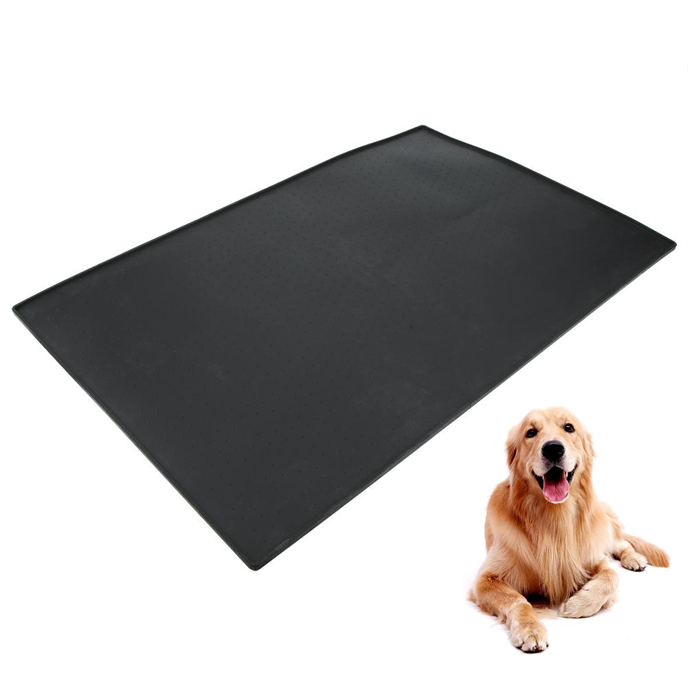 Wasserdichte Schwarze Silikonmatte Rutschfeste Haustier Hund Katze Futtermatte Futter Wasser Platzmatte zum Essen Auto Reisen