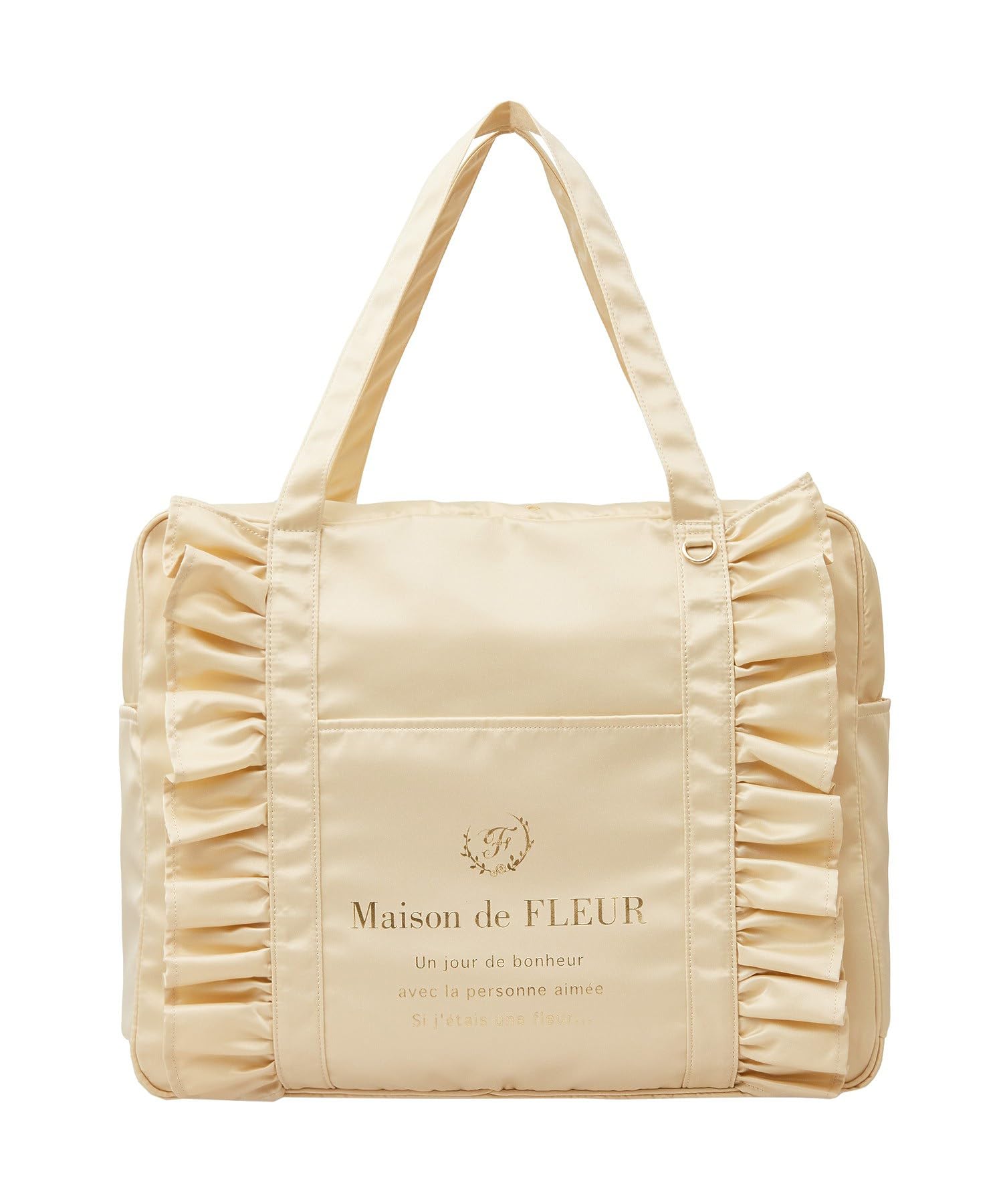 

de Oshikatsu EC Exclusive Satin Frill Bag for Yellow [Maison Fleur] Carry-on Women,