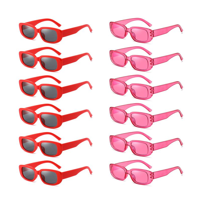 12 Pairs Per Set Fashion Brand Designer Shades New in Women Trends Sunglasses Multi Color Decoration Lady Sun Glasses