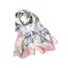 Women  Scarf Fashion Sweet Printed Sunscreen Shawl Satin Mid-length Silky Scarf