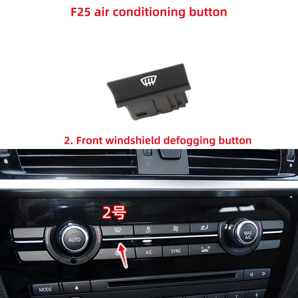 Car Air Conditioning AC Button Venlitation Key Cap Repair Kit Replacement For BMW X3 X4 Series F25 F26 2011-2017 64116825513