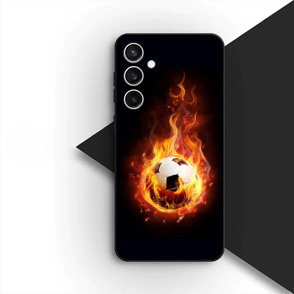 Handyhülle für Samsung Galaxy A35 A36 A55 A26 A05 A06 A14 A50 A51 A53 A54 A12 A13 A23 Hülle King Football Nr. 19 Fußball Nr. 19