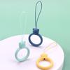 Anti-lost Lanyard Silicone Pendant Ring Silicone Phone Short Lanyard  Mobile Phone Case