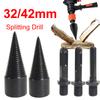 42mm+32mm Wood Log Splitter Firewood Drill Bit with 3 Handle Wood Splitter Drill Bit Log Splitter Drill Bit for Splitting Woods