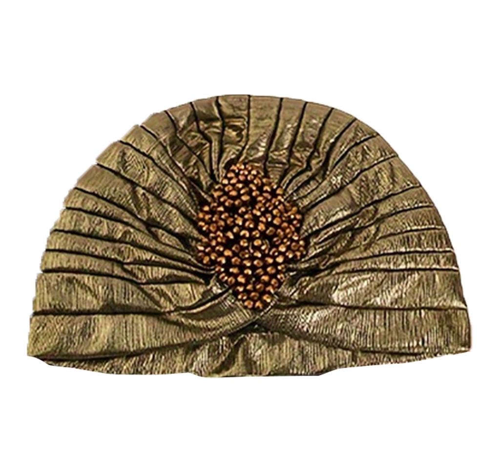 Fashion Pleated Turban Caps Retro Hat Wrap Cover Muslim Indian Hat Bandana Elastic Beanies Chemo Cap For Women African Headwear