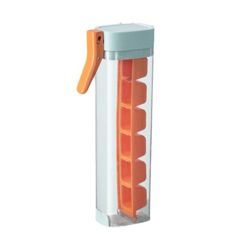 Easy Demould Ice Maker with Handle Single Hand Press Ice Cube Tray Convenient Ice Tray for Chilling Beverages