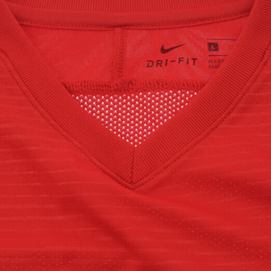 Nike Дихаючий светр з V-подібним вирізом, зручний, вільний, з коротким рукавом, дитячі топи 894111-657