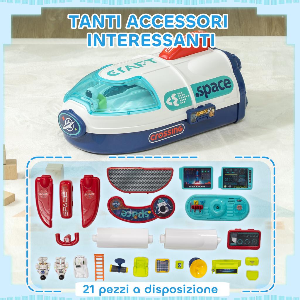 Toy Workbench with 21 Pieces with Space Theme with Sounds and Lights, in PP and GPPS, 45.5x24x52.5 cm