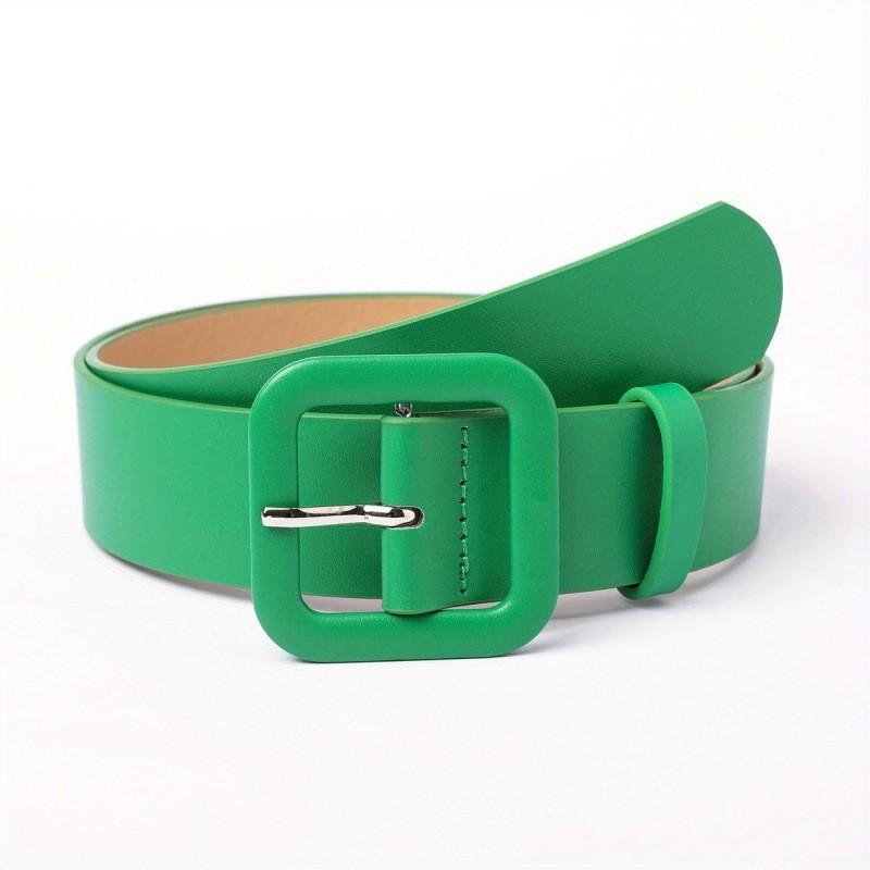 Stylish Minimalist Womens Square Buckle Belt In Trendy Candy Colors For Every Outfit