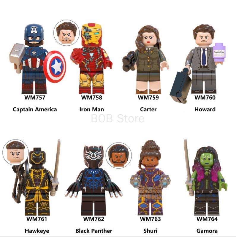 Marvel Avengers Superhero Thanos Thor Captain America Building Blocks Toys Minifigures