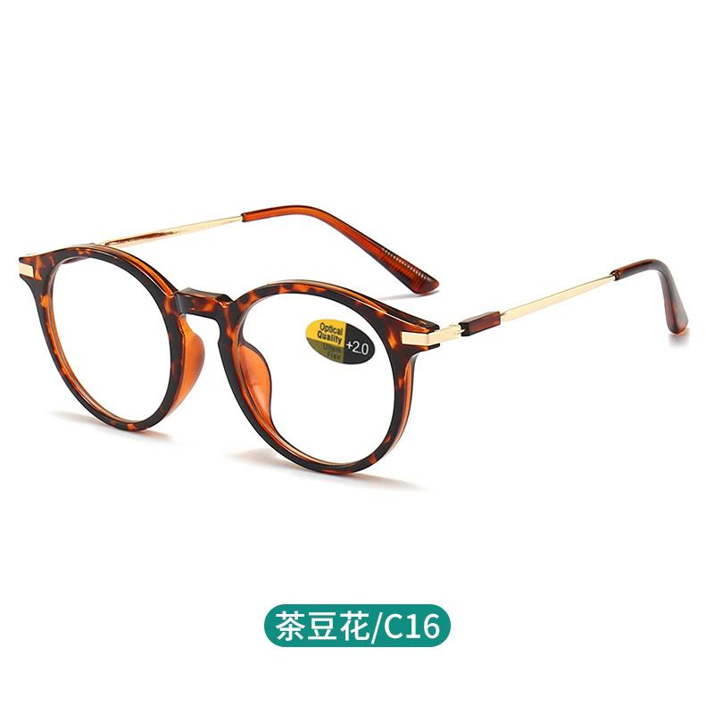 

Anti Blue Light Reading Glasses for Elderly Vintage Round Frame Men Women Presbyopic Glasses Eyeglasses Diopter +50+75+125~~400 0