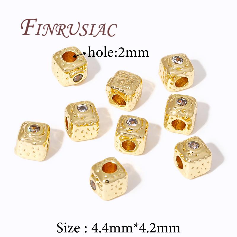 Multi Styles 18K Gold Plated Metal Beads Separators,Spacer Bead For Jewelry Making DIY Accessories,Bracelets Beads Wholesale