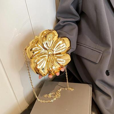 Chic Floral Mini Handbag: Sweet and Cool Spicy Girl Style Crossbody with Chain, Coin Purse, and Card Holder