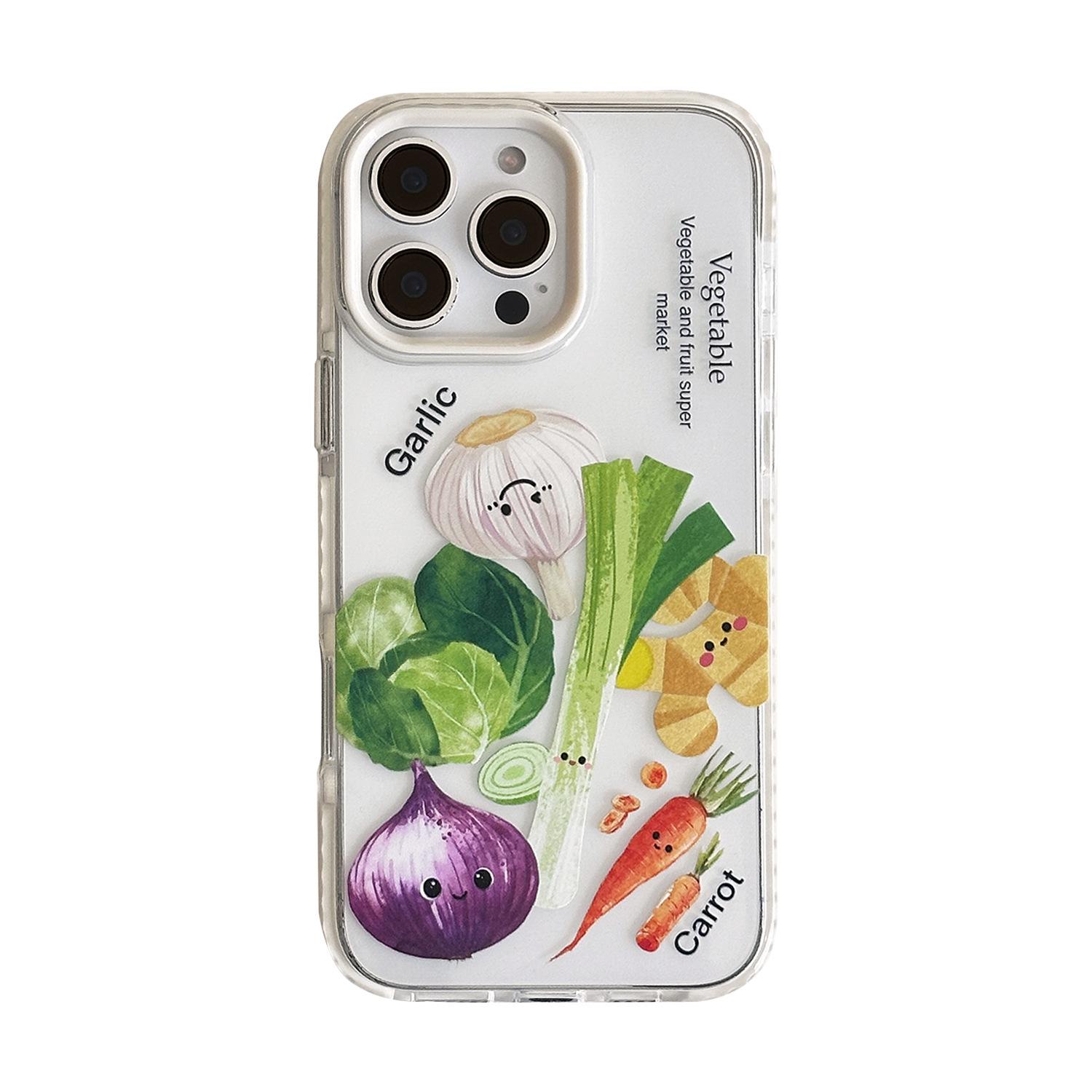 

Креативный чехол для телефона с овощами, подходящий для телефонов Apple iphone 16 Pro Max