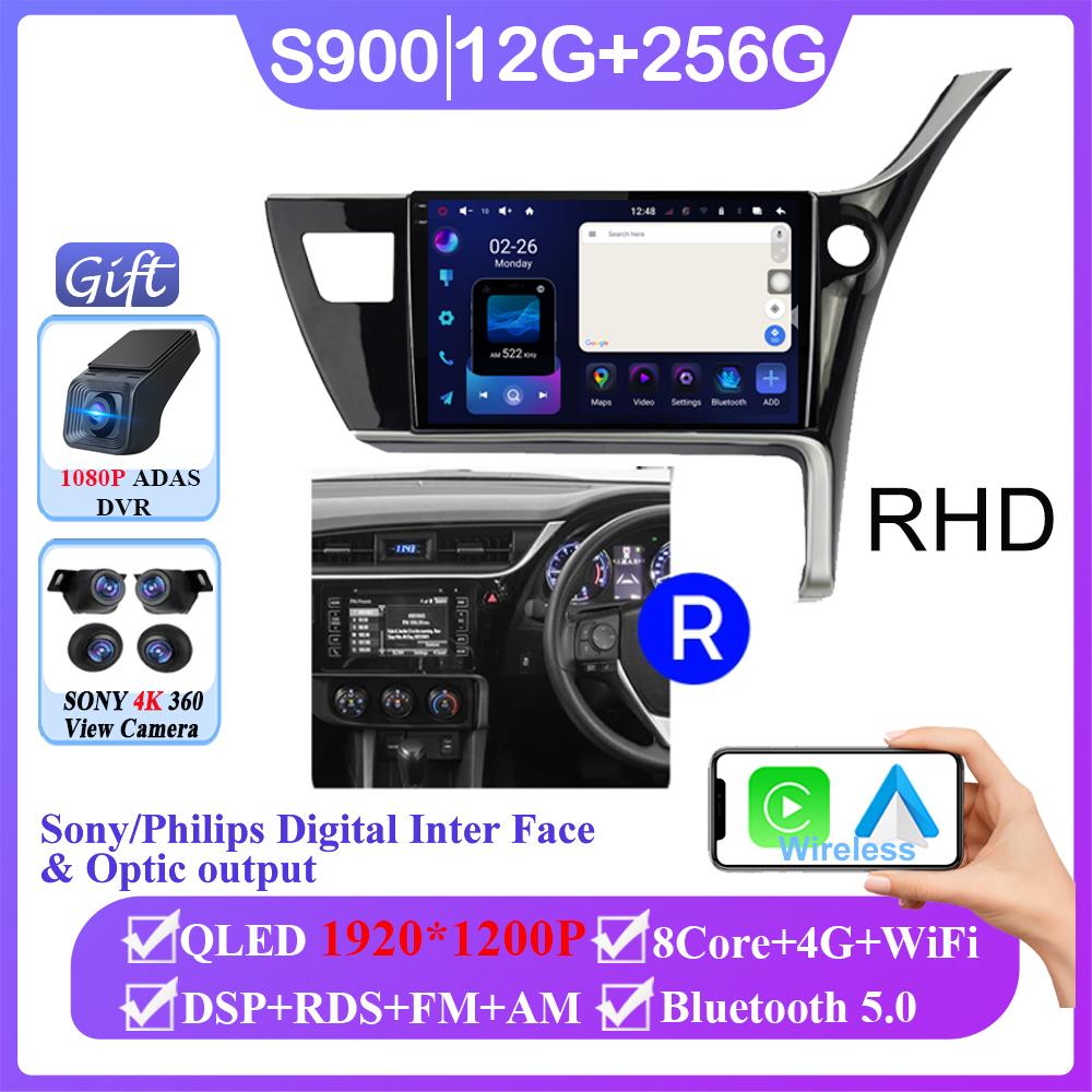 Android 14 For Toyota Corolla 11 Auris E180 2017 2018 2019 Car Radio Multimedia GPS Navi Stereo BT Auto Carplay 2din head unit