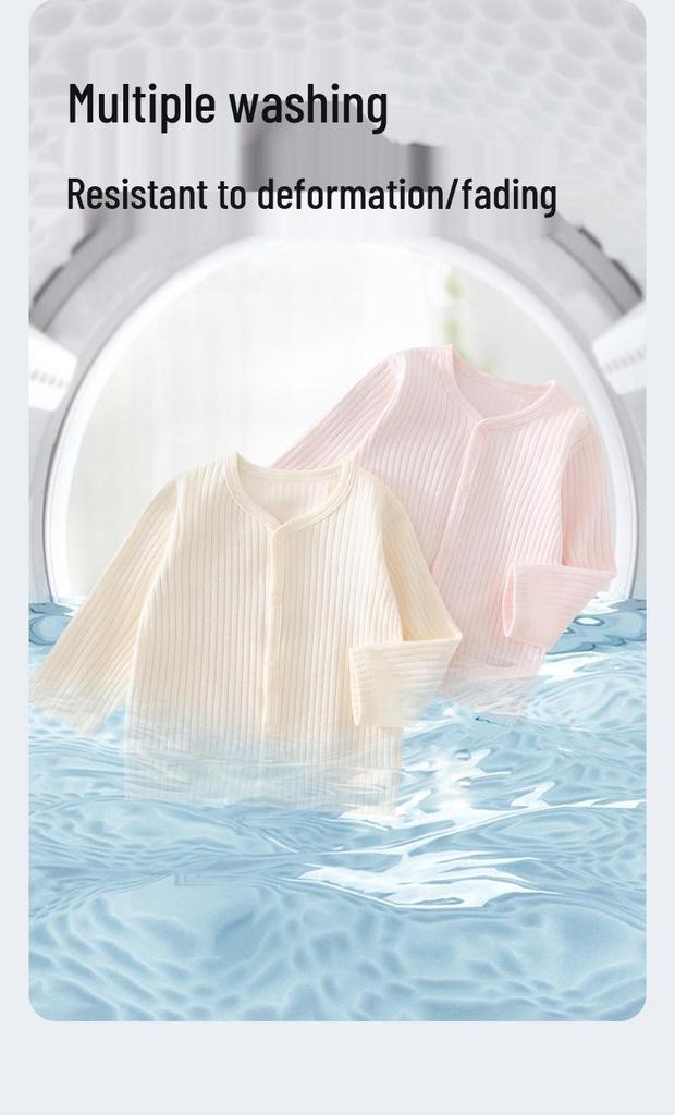 Baby Velvet Cardigan - Comfortable Long-Sleeve Top for Newborns, Ideal for Spring and Autumn Outings