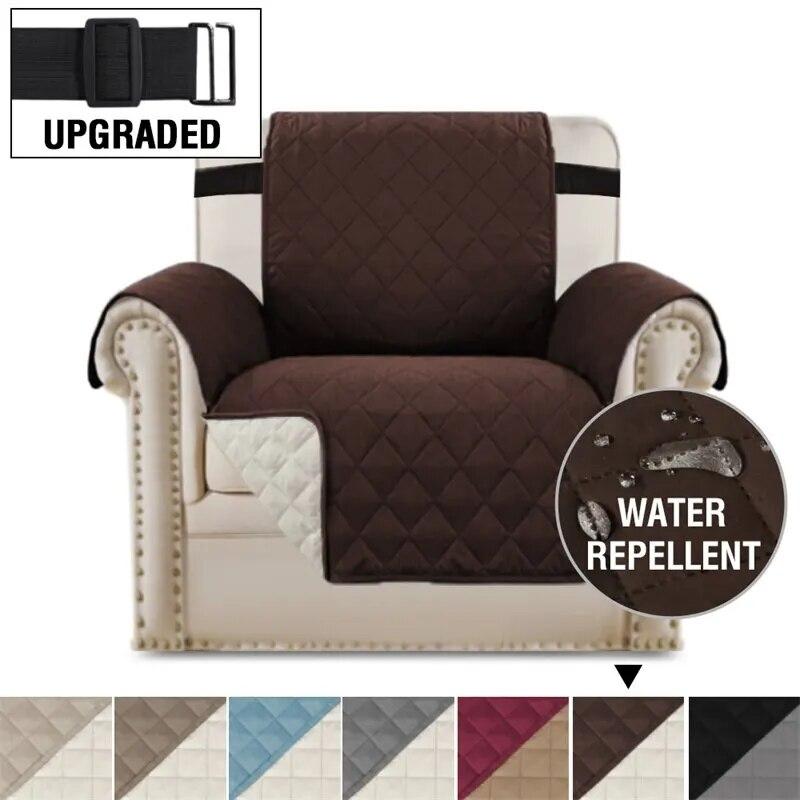 Waterproof Plaid Fabric Sofa Cover Anti-Slip Sofa Armchair Covers Luxury Folding Living Room Sofas Slipcover for 1/2/3/4 Seat