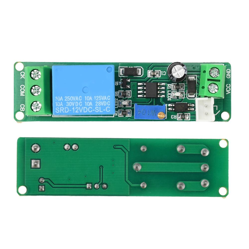 

DC 5-12V relay switch module Timing Relay Switch Adjustable external button triggers connection delay Timer 1~10sec Delay Off DC 5-12V