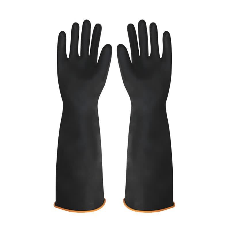 Одноразовые латексные рабочие перчатки WonderGrip One Size чёрный