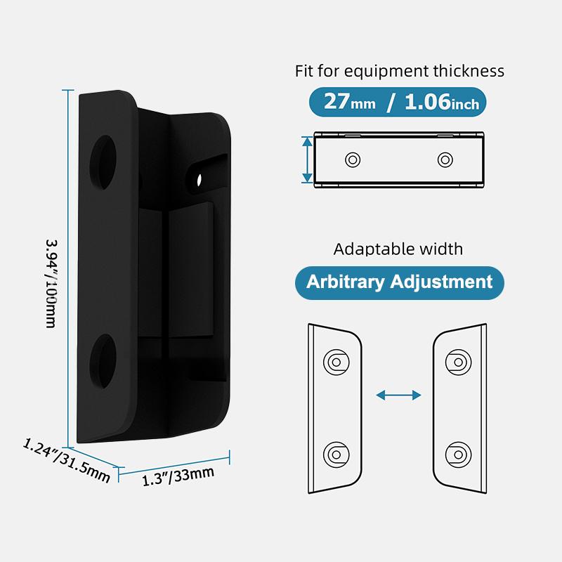Under Table Laptop Holder Portable Notebook Storage Bracket Stand Mount Desktop Organizer With Anti-Scratch Silicone Pad