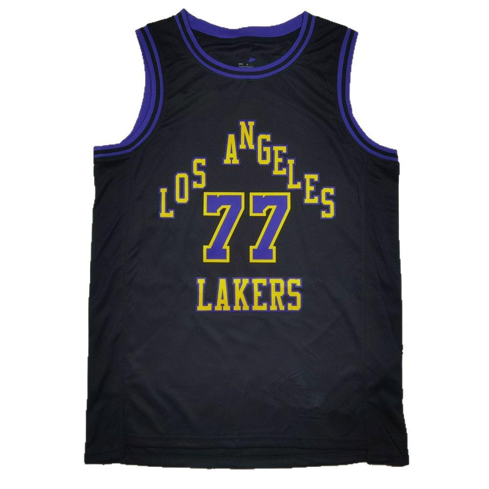 2024 Lakers City Edition Black Doncic 77 Basketball Jersey