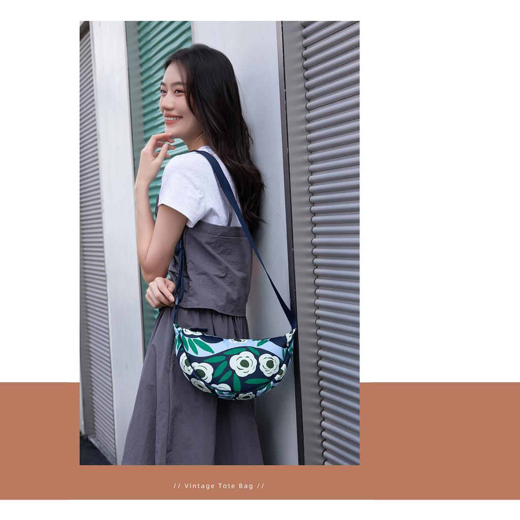 Neue einfache Tasche Damen Umhängetasche Mode Schultertasche Damen bedruckte Knödeltasche Damen Umhängetasche vielseitige kleine Stofftasche