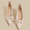 Modern High Heel Pointed Toe Sandals Women Summer Thin Heel Apricot Crystal Design Office Shoes Woman Luxury Party Shoes Mujer